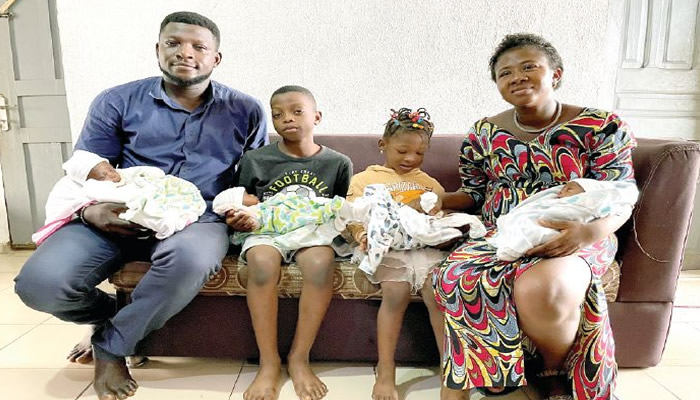 I was sad when scan showed four babies – Mother of quadruplets